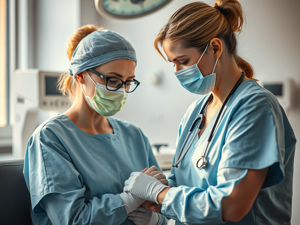 Titelbild: Nursingpflege bei Bauchbinderoperation: Wie Patienten mit der betreuenden Künstlerin umgehen
